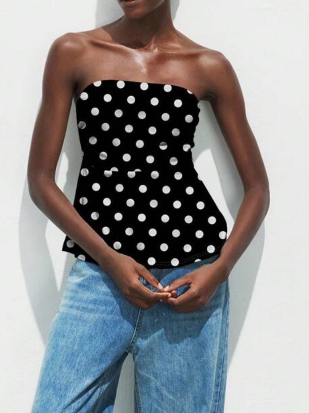 Polka Dots Tube Top - Picture 3 of 3